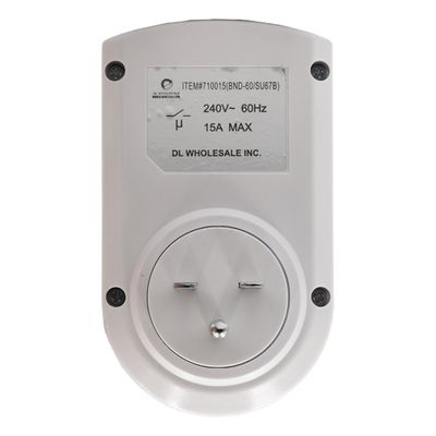 Grow1 Timer Digital Single Outlet 1 minute minimum up to 8 cycles/ day 240 volt