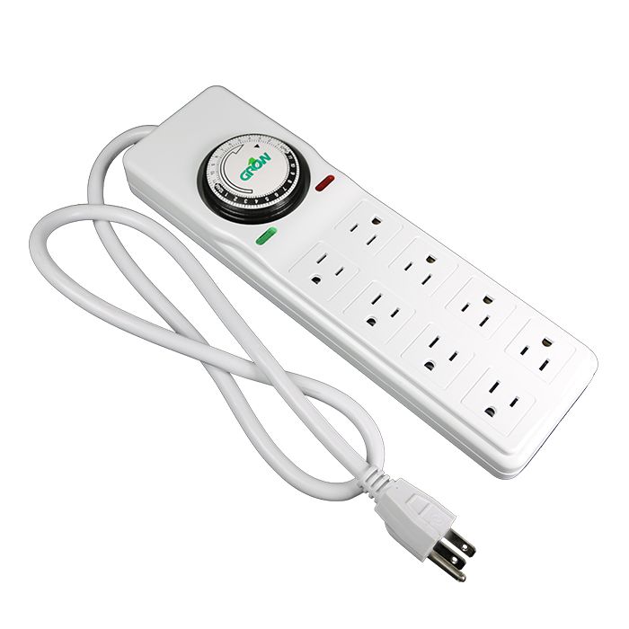 Grow1 Power Strip 8 Outlet with Timer