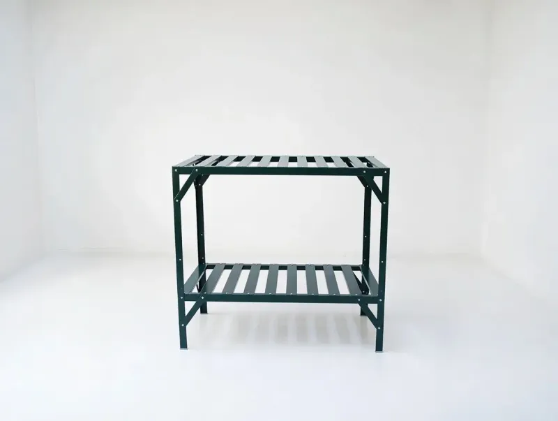 Grandio Powder Coated Steel Potting Bench 2 Tier 43.3 wide x 38.5 high x 20 deep inch 1/ each