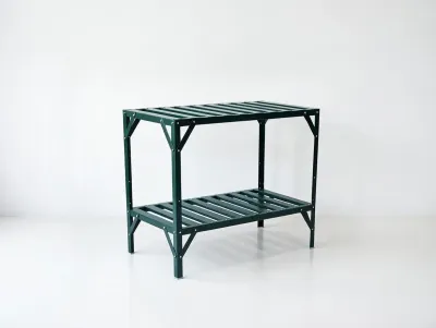 Grandio Powder Coated Steel Potting Bench 2 Tier 43.3 wide x 38.5 high x 20 deep inch 1/ each