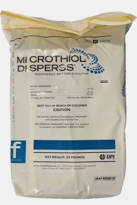 United Phosphorus Microthiol Disperss Micronized Wettable Sulfur 30 pound 14 kilogram 1/ each