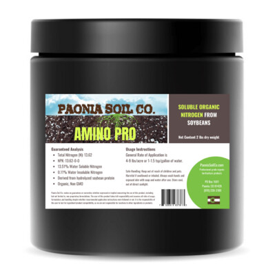 Paonia Soil Amino Pro Soluble Organic Nitrogen Paonia Soil Amino Pro Soluble Organic Nitrogen