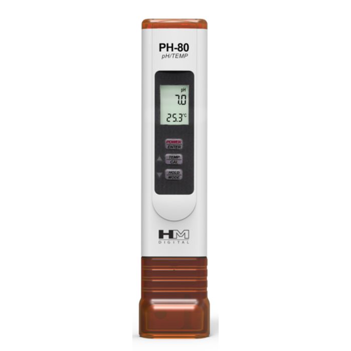 HM Digital HydroTester Water Resistant Meter pH/Temp Pen Style PH-80