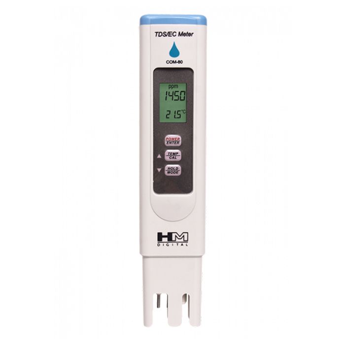 HM Digital HydroTester Water Resistant Meter TDS/EC/Temp Pen Style COM-80