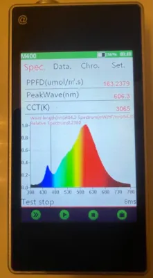 Mammoth Lighting Par Meter and Spectrometer with Wand, Case, and 3.5 inch Touch Screen 380-780 nanometer 1/ each