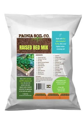 Paonia Soil Living Super Soil Raised Bed Mix with 50/50 Coco Peat Base