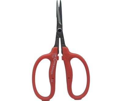 Chikamasa Scissors Stainless Steel Elastomer Grip Slanted Blade with Fluorine