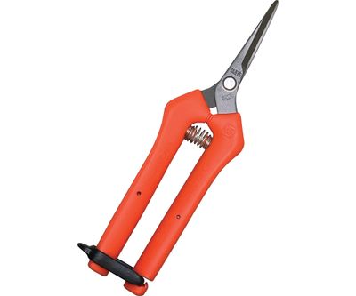 Chikamasa Spring-loaded Curved Pruners with Fluorine TP-500SRF