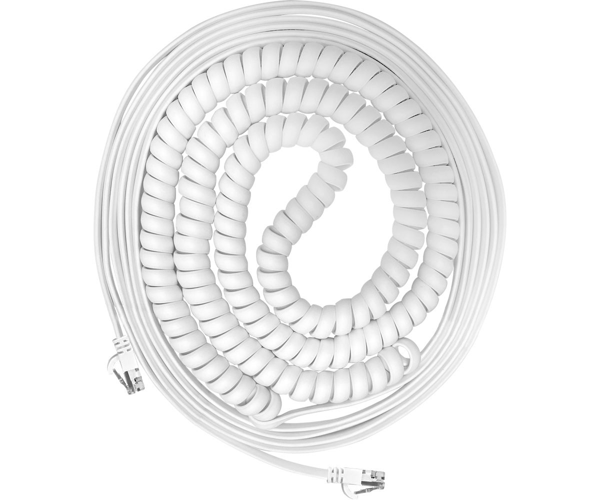 TrolMaster Coiled Communication Cable RJ12 25 foot ECS-10