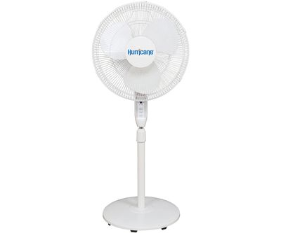 Hurricane Supreme Stand Fan Oscillating with Remote 1201 CFM 3 speed 16 inch White