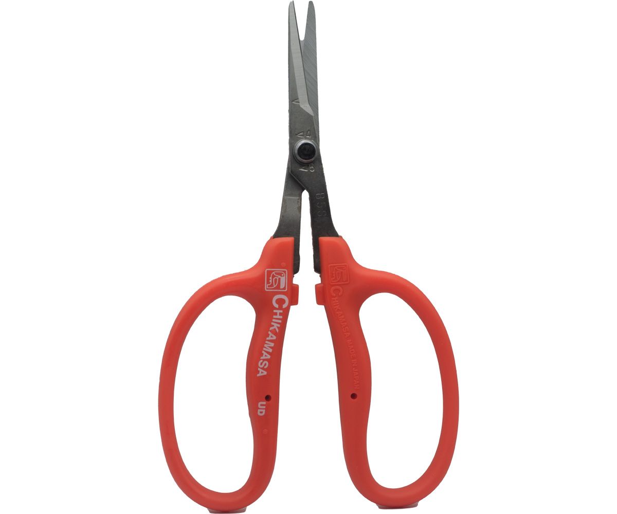Chikamasa Scissors Straight Blade Stainless Steel Elastomer Grip no Fluorine B500S