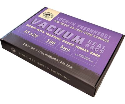 Trapper's Choice Vacuum Seal Bags Black/Clear