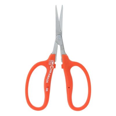 Chikamasa Scissors Stainless Steel Elastomer Grip Slanted Blade no Fluorine Red B500SL