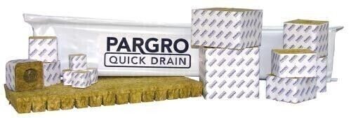 Grodan Pargro Quick Drain Rockwool Block with Liner, Hole 1.5x1.5x1.5 inch Wrapped 45 blocks/ pack