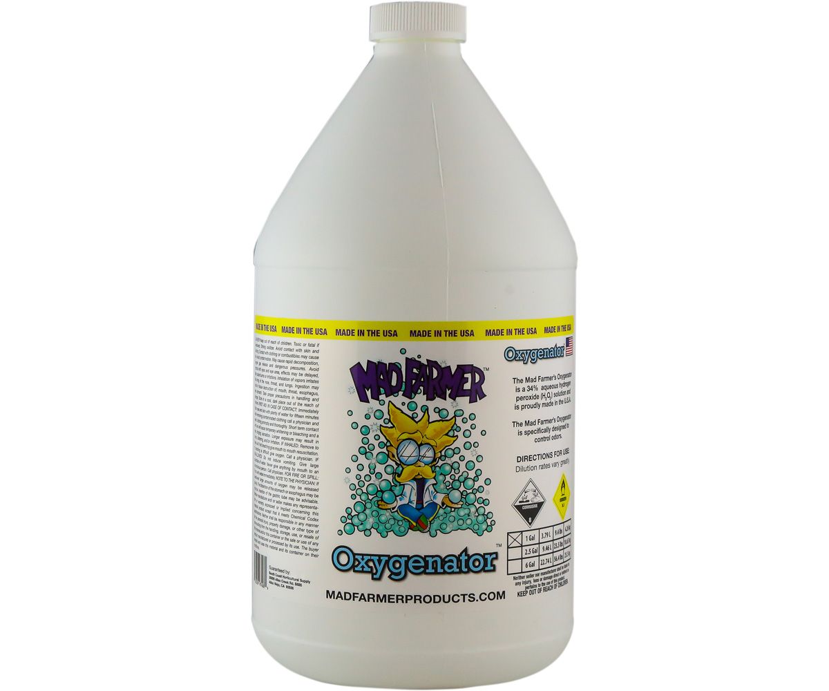 Mad Farmer Oxygenator 34% H2O2 1 gallon 4 liter 1/ each