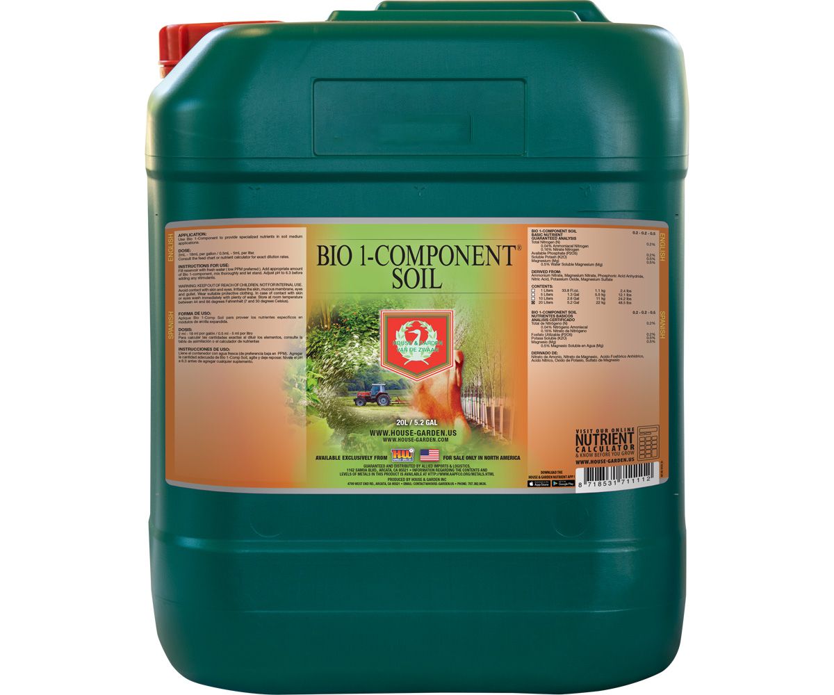 House &amp; Garden Liquid Bio 1-Component Soil 5.3 gallon 20 liter 1/ each