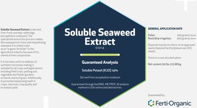 Ferti-Organic Soluble Seaweed Extract 0-0-14