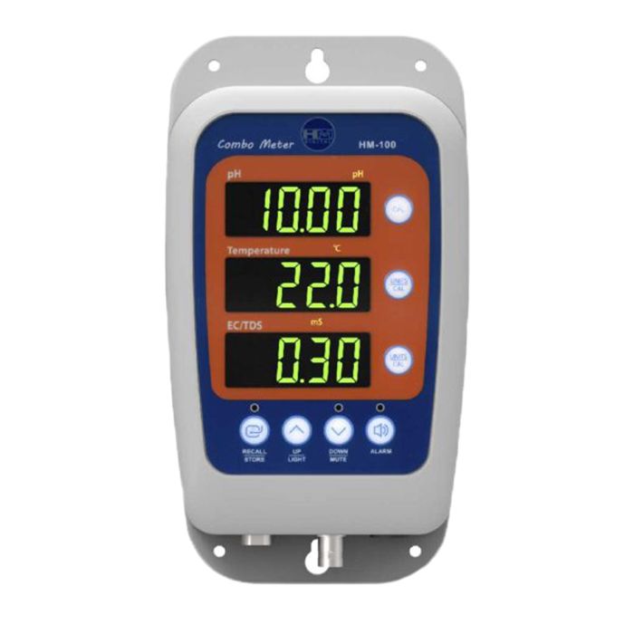 HM Digital Hydromaster Meter pH/TDS/EC/Temp Continuous Wall Mount Monitor HM-100