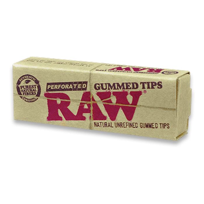 RAW Perforated Tips Gummed 24 packs of 33 Tips 792/ case