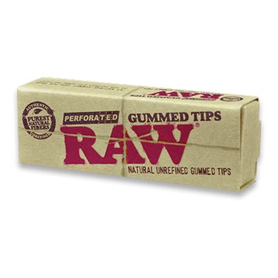 RAW Perforated Tips Gummed 24 packs of 33 Tips 792/ case