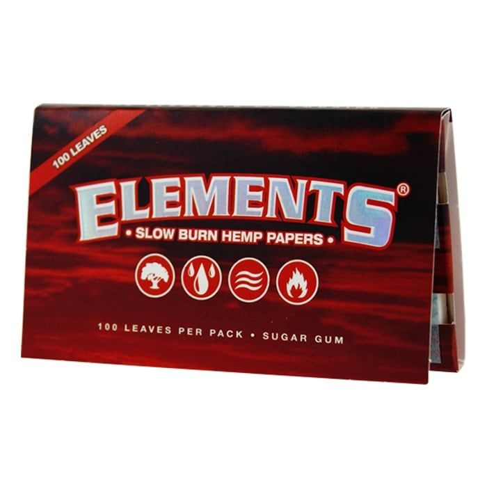 Elements Papers Hemp Single Wide 25 packs of 100 Leaves 2500/ case