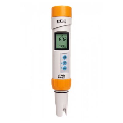 HM Digital Pro Series Waterproof Meter pH/Temp Pen Style PH-200