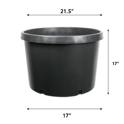 Grow1 Round Injection Pot Black