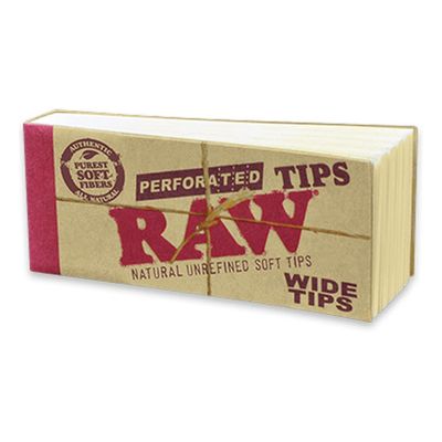 RAW Perforated Tips Wide 50 packs of 50 Tips 792/ case