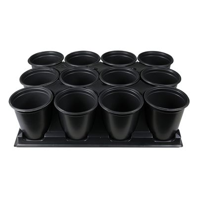 Grow1 Holder Tray for Round Black 1 quart Pots Pot 12x18 inch 12 site