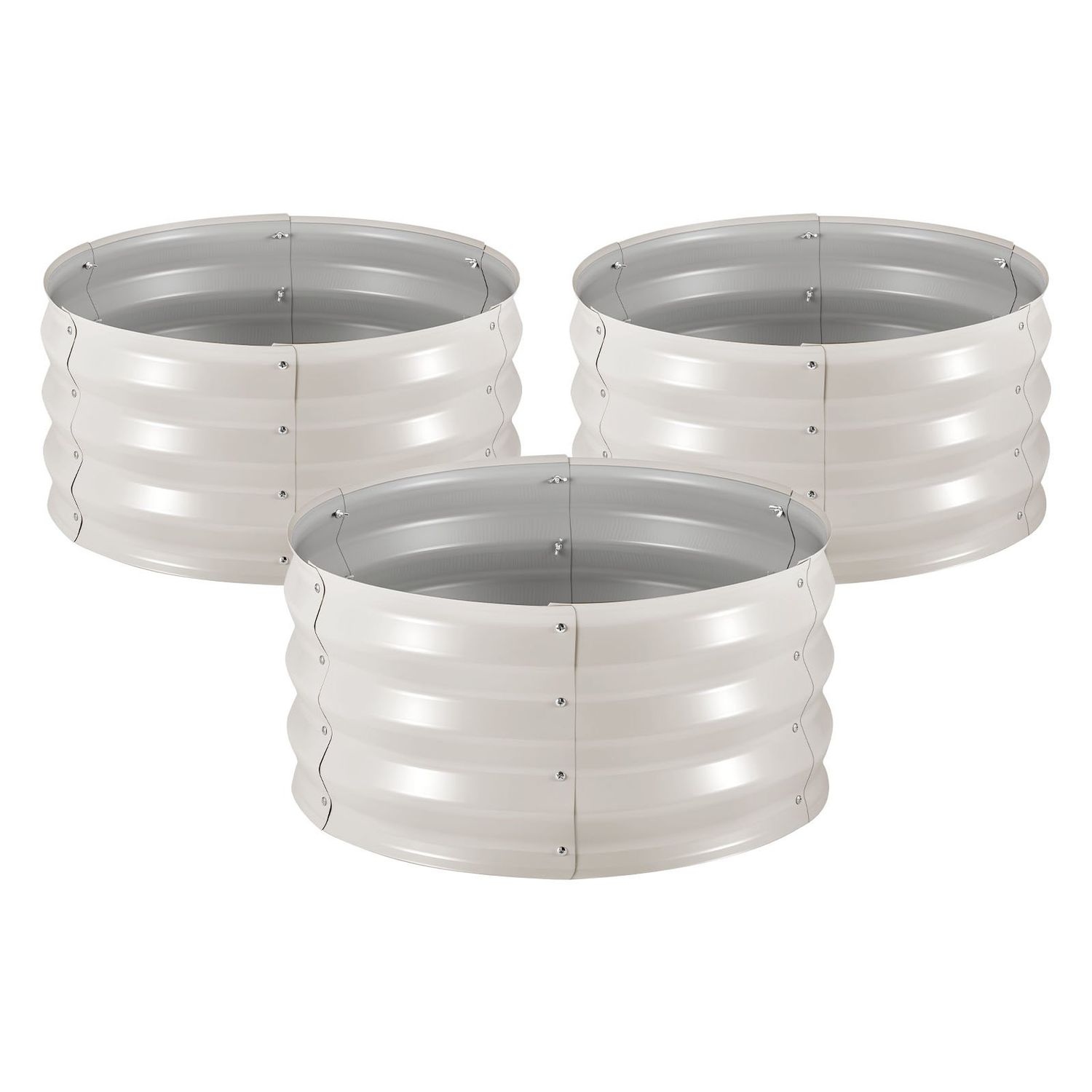 Trough Planter Circle Raised Garden Bed Galvanized Steel no Bottom
