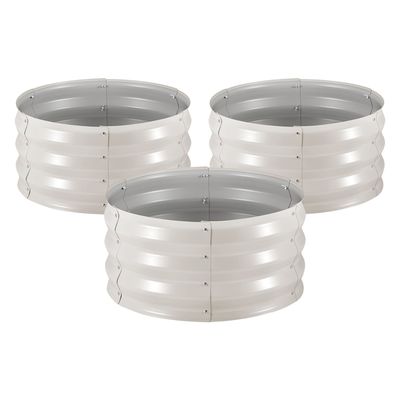 Trough Planter Circle Raised Garden Bed Galvanized Steel no Bottom