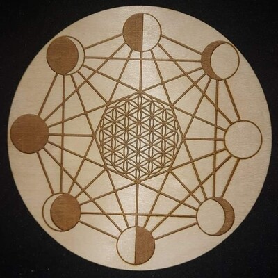 Moon Phases/Flower of Life Crystal Grid