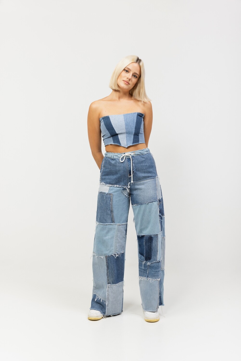 The Denim Patchwork Pants (Made to Order)