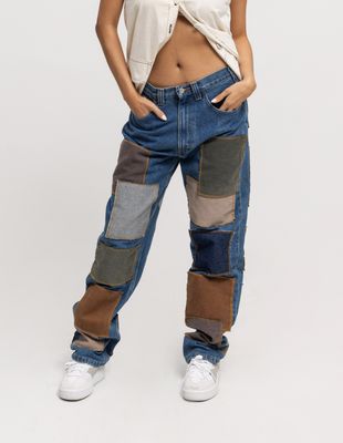 The Green Forest Patchwork Jeans (custom made)