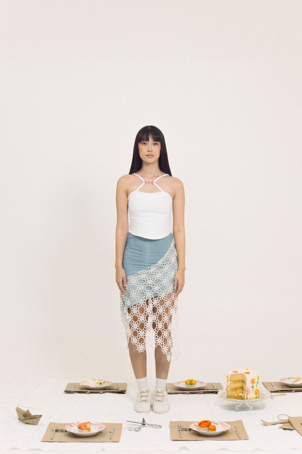 The Flower Lace Skirt (XS)