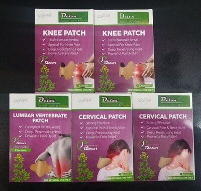 5 BOXES OF NATURAL BODY PAIN RELIEF PATCHES