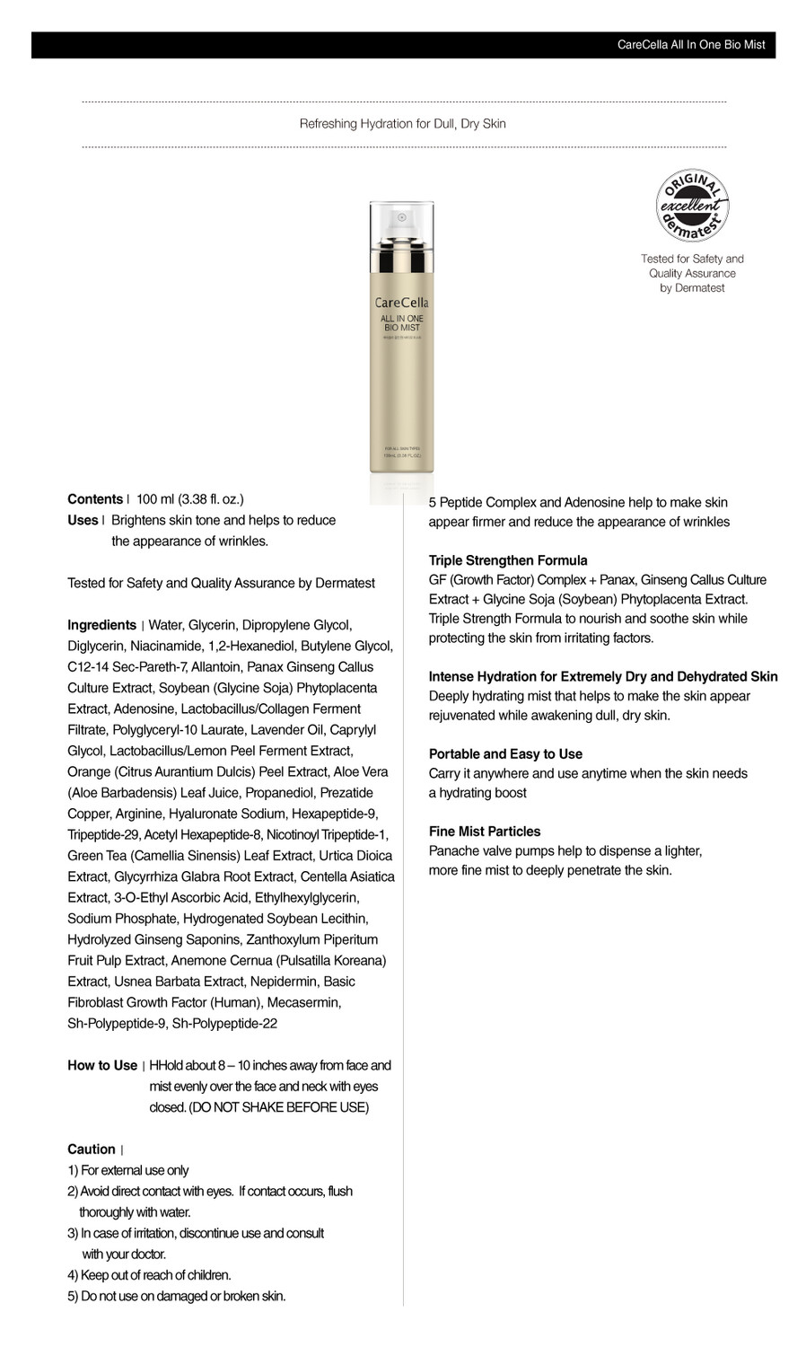 CareCella All In One Bio Mist