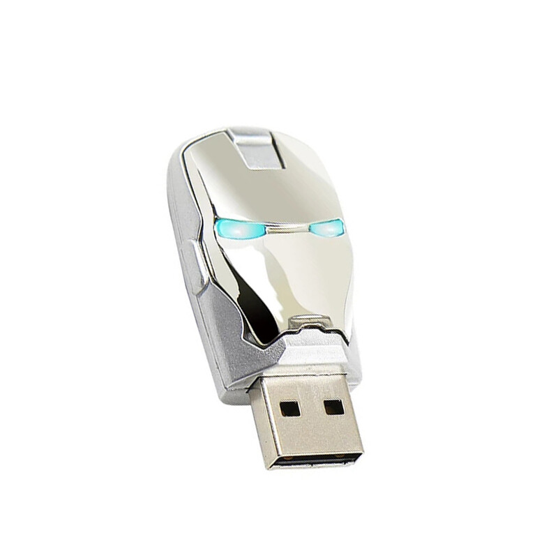 Memoria USB de Iron Man 64GB con Luz LED