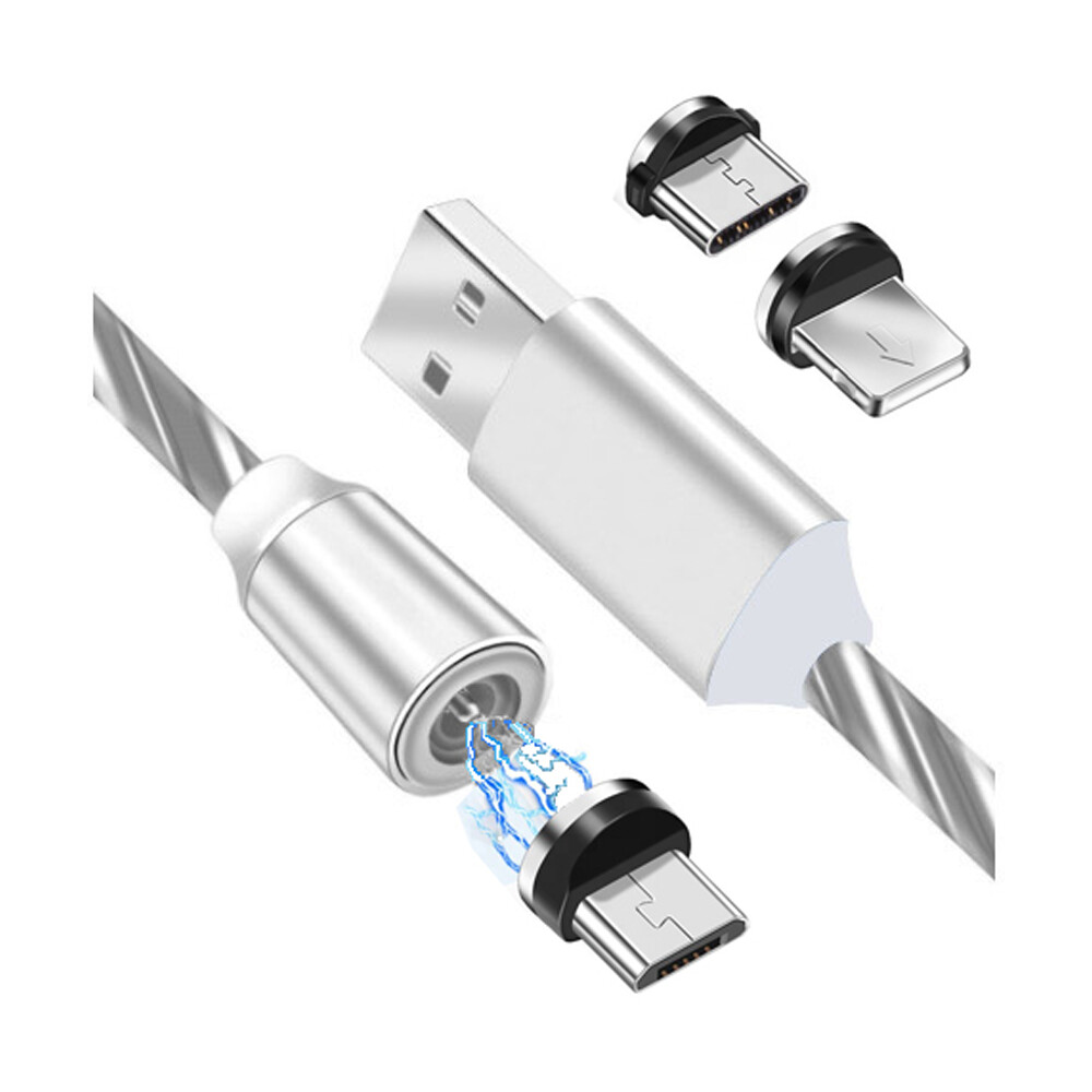 Cable de Carga USB + 3 Conectores Magnéticos