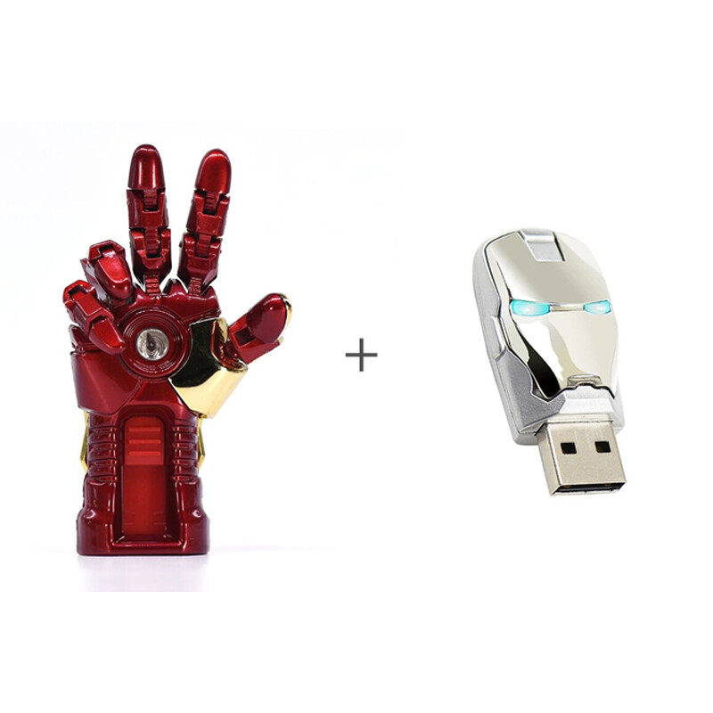 Mano de Iron Man 64GB USB y otra USB