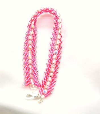 Weil ich ein Mähädchen bin: Glitzerarmband in Pink