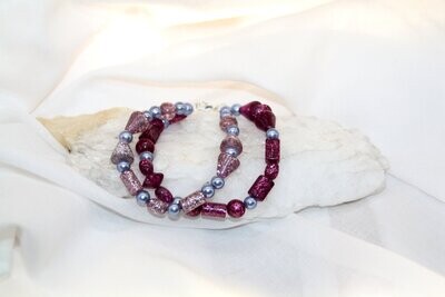 Zweireihiges Armband mit viel Bling-Bling