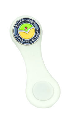 Ballmarker with silicone clip blue
