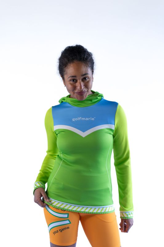 Hoodie PITCH grün-blau