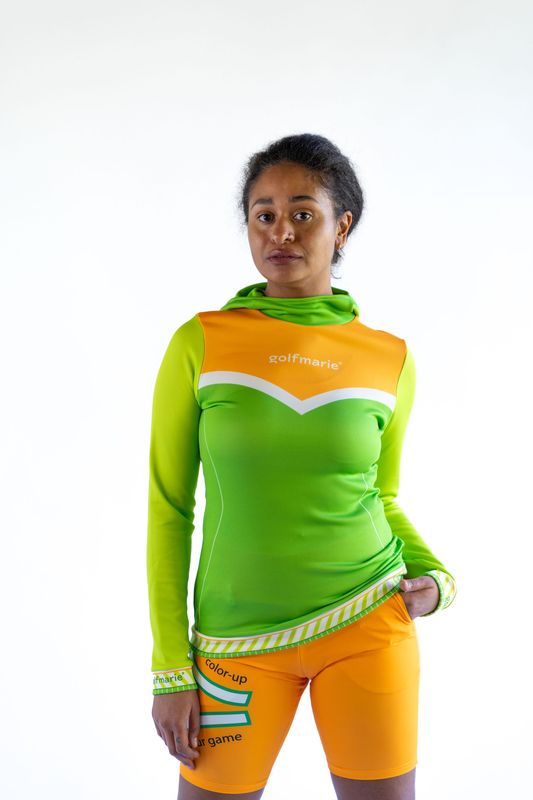 Hoodie PITCH green-orange