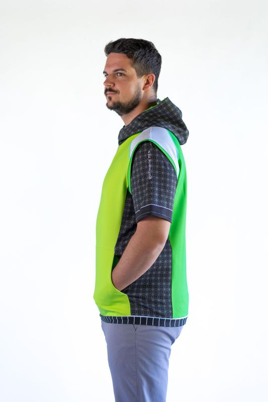 Hoodieweste MEN TOUR-PRO green