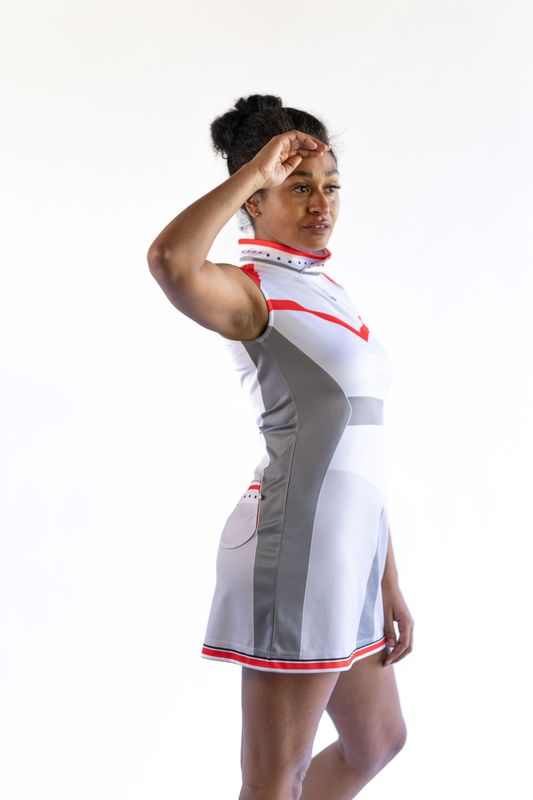 Dress LONGHITTER grey-white