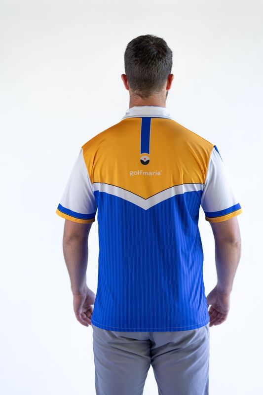 Polo MEN LONGDRIVE blue-orange