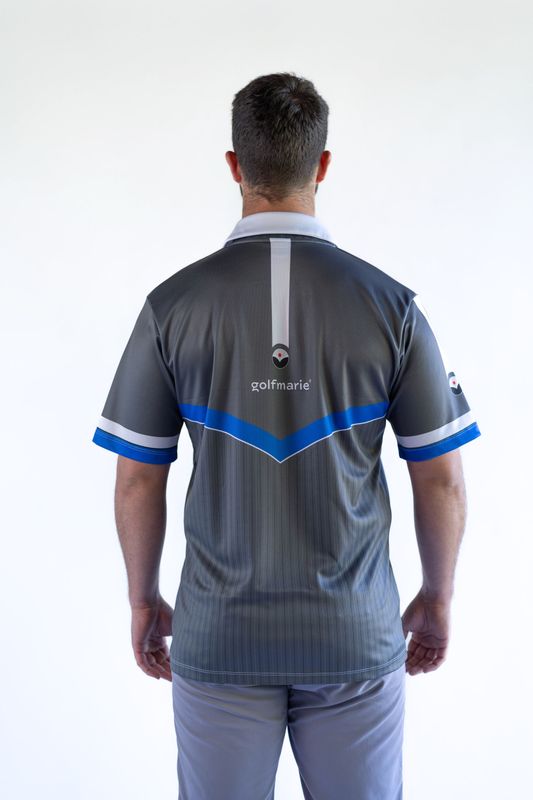 Polo MEN LONGDRIVE grey-blue