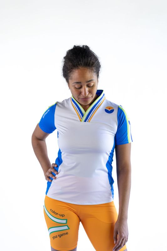 Polo TOUR weiss-blau